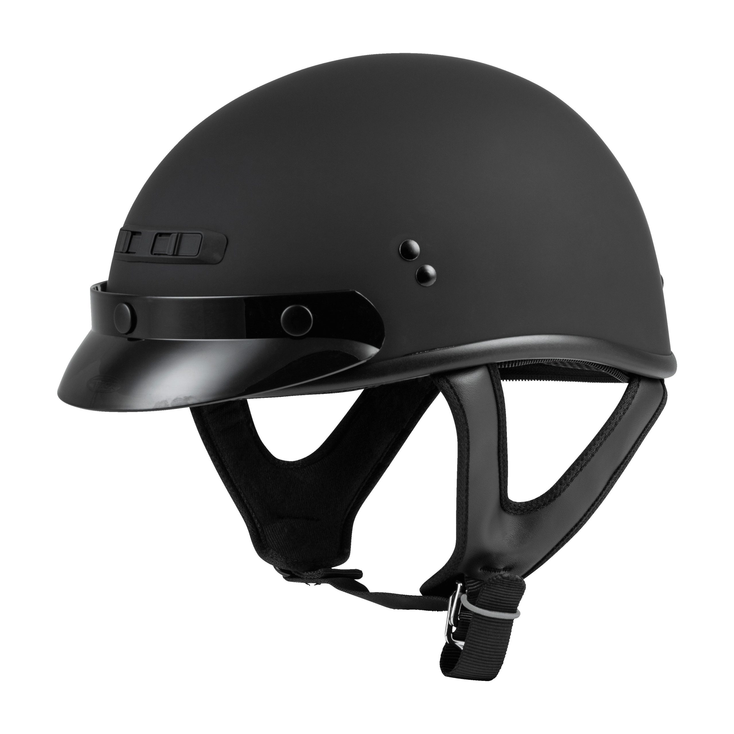 GMAX GM-35 HALF HELMET FULL DRESSED MATTE BLACK LG - 72-5421L
