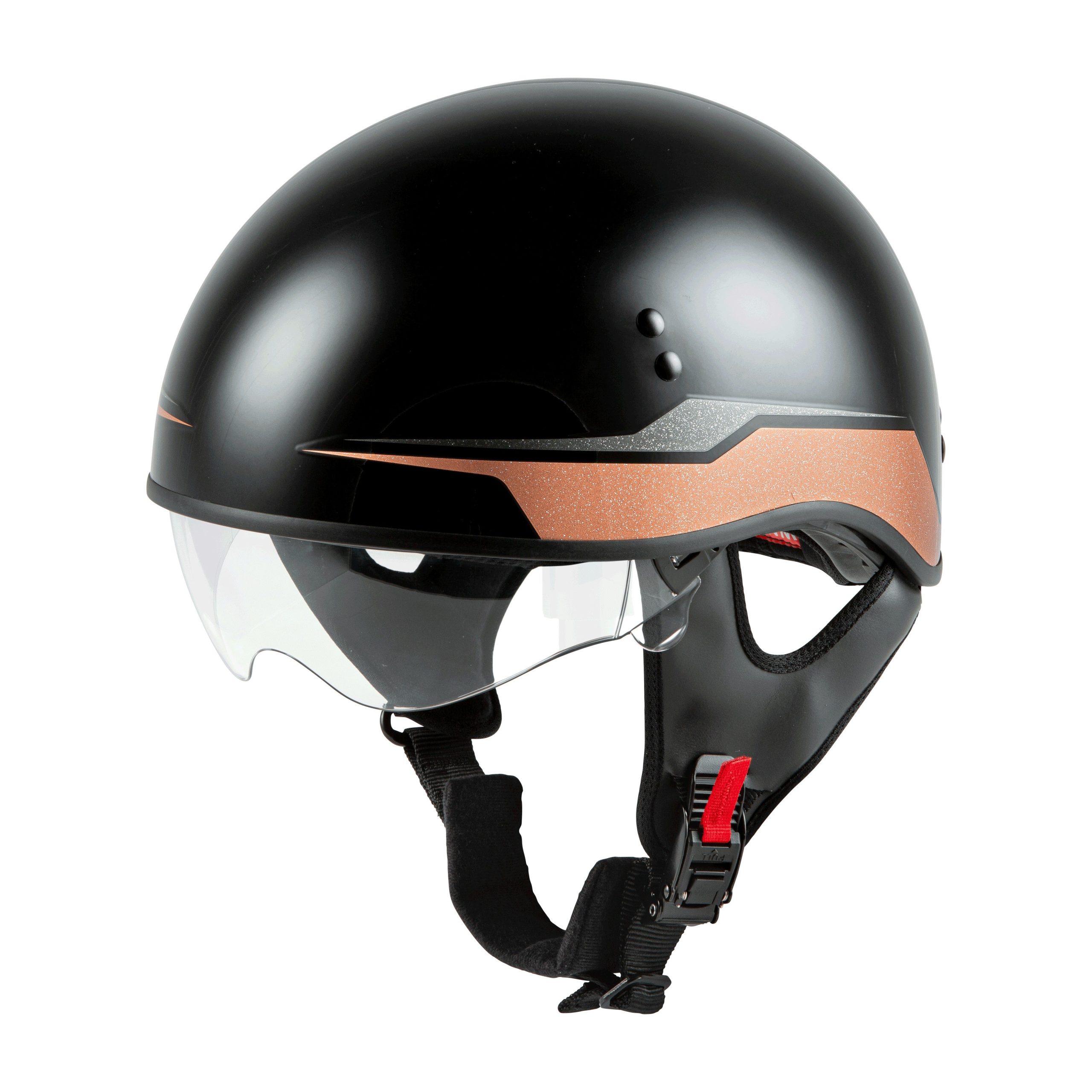 GMAX HH-65 HALF HELMET SOURCE NAKED BLACK/COPPER LG - 72-5661L