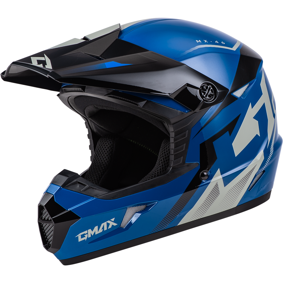 GMAX MX-46 COMPOUND HELMET BLUE/BLACK/GREY