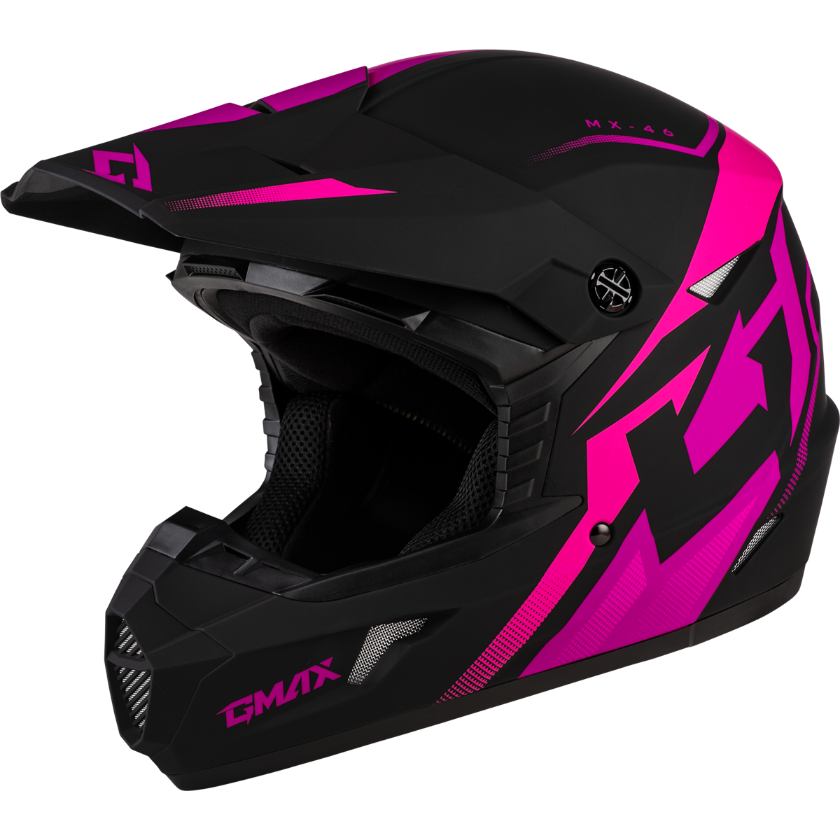GMAX MX-46 COMPOUND HELMET MATTE BLACK/PINK