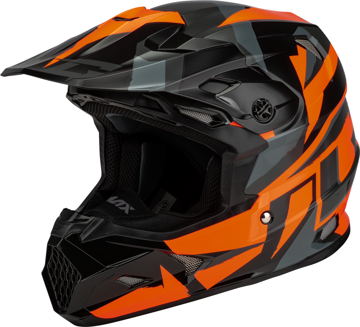 GMAX MX-96S SPLINTER HELMET BLACK/ORANGE