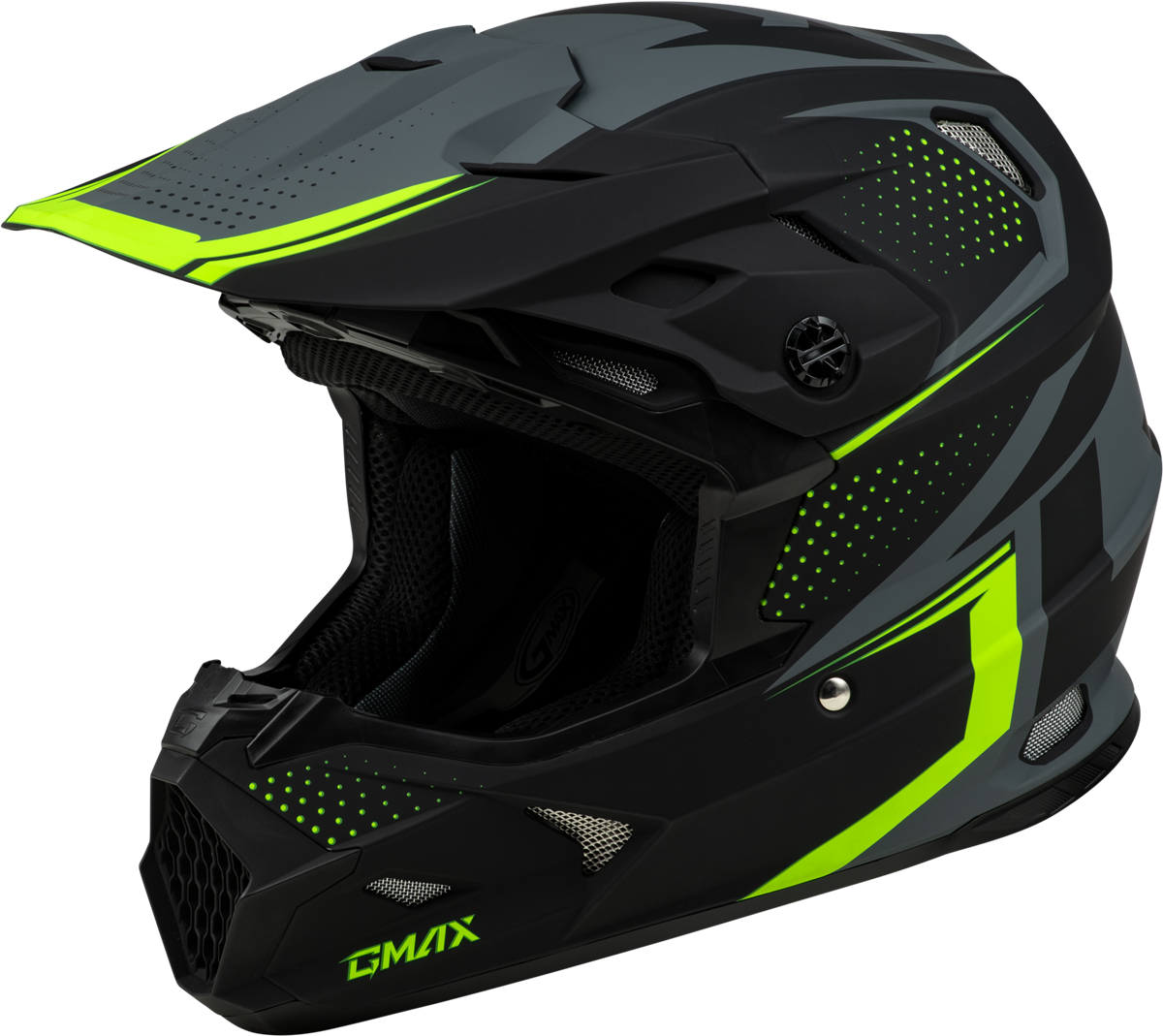 GMAX MX-96 502 HELMET MATTE GREY/HI-VIZ