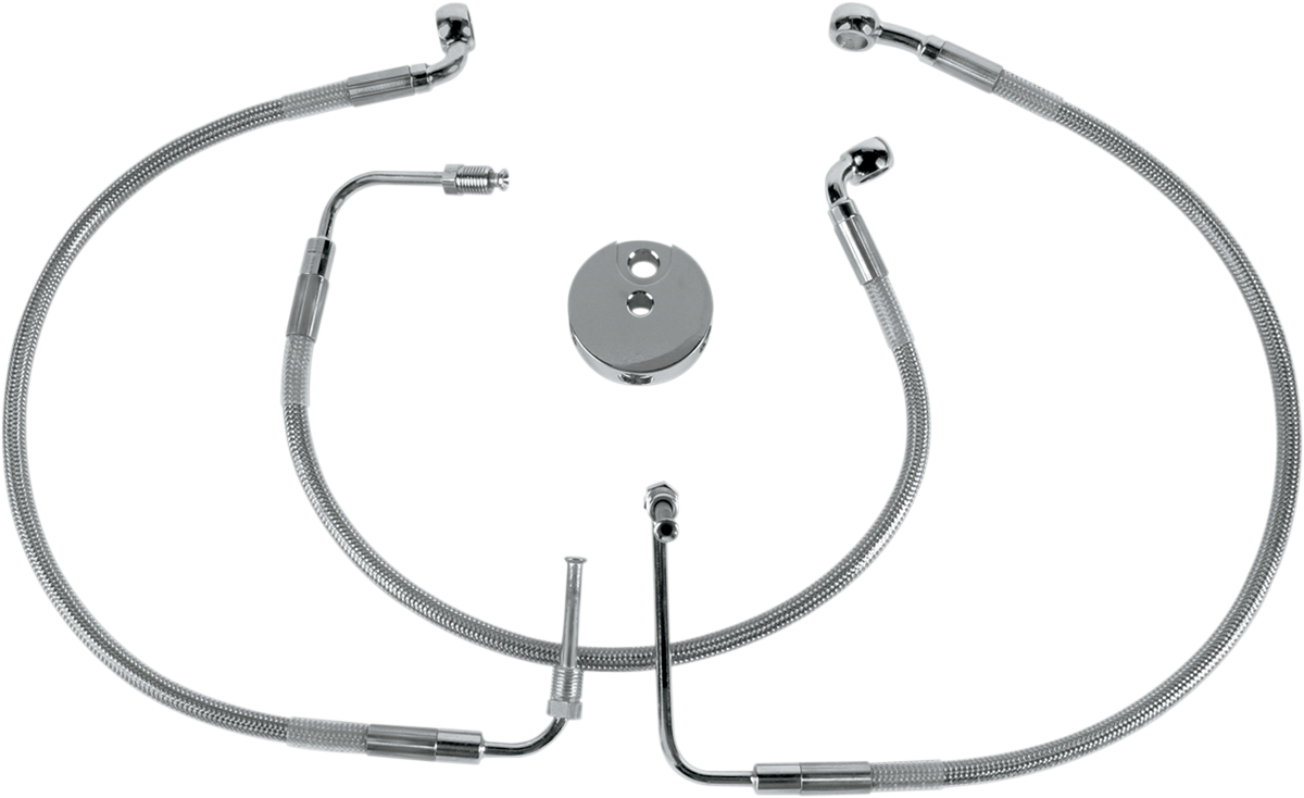 DRAG SPECIALTIES Brake Line - Front - Stainless Steel - Stock Length - XL1200S '96-'03