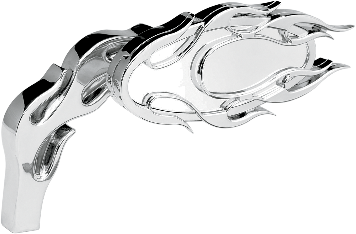 ARLEN NESS Mirror - Micro - Flamed - Side View - Oval - Chrome - Right