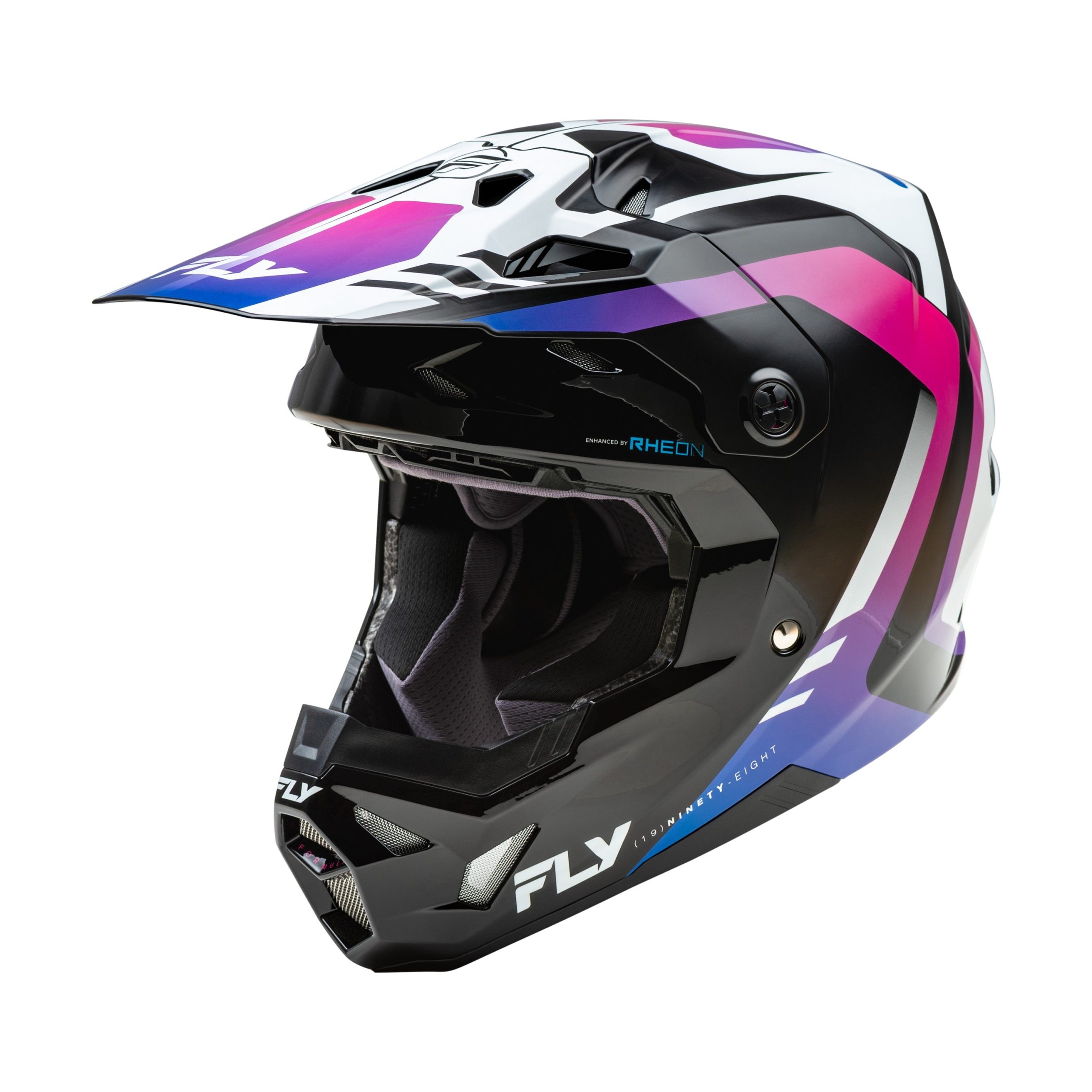 FLY RACING FORMULA CP KRYPTON HELMET WHITE/BLACK/PURPLE MD - 73-0039M