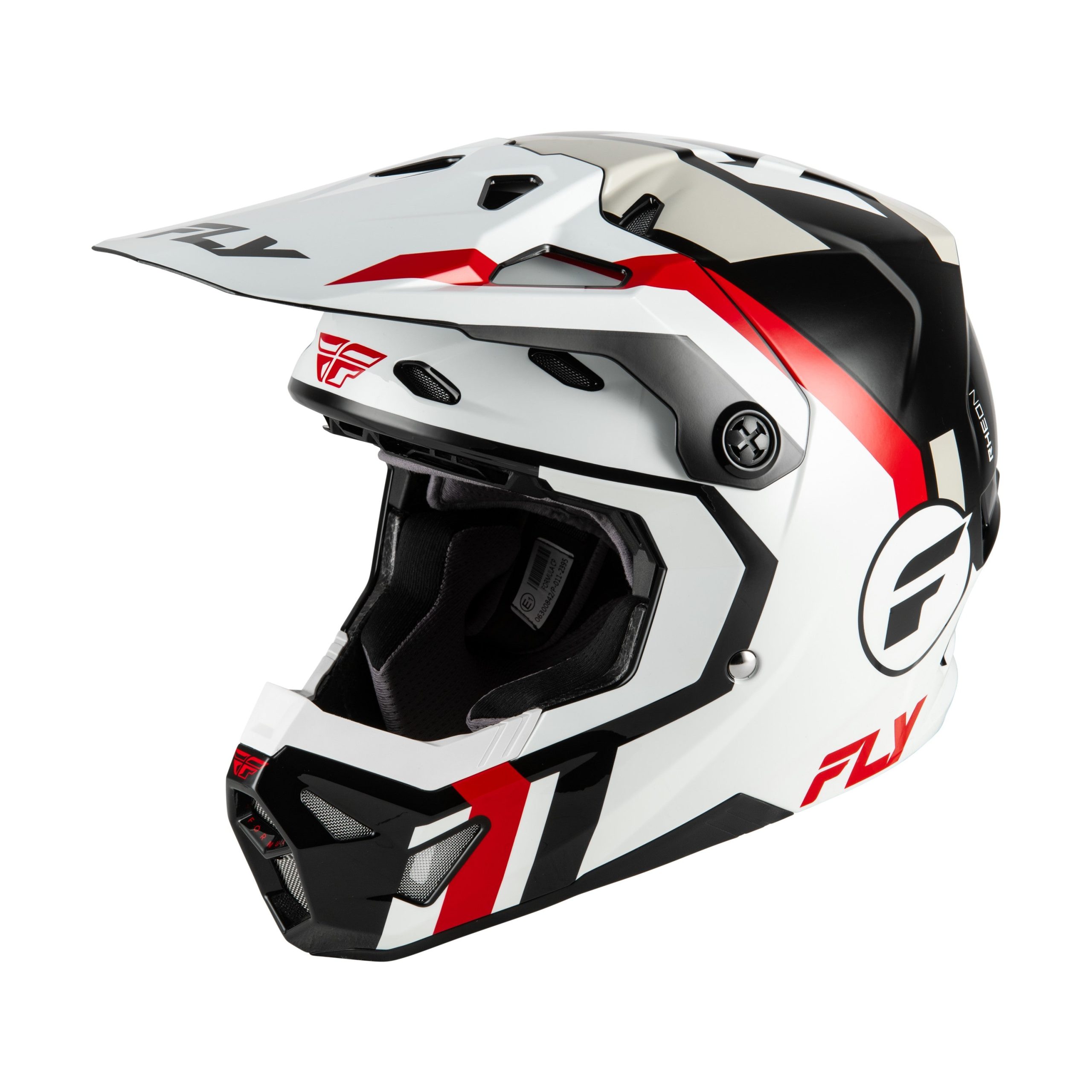 FLY RACING FORMULA CP SEAL HELMET WHITE/BLACK/RED XL - 73-0041X