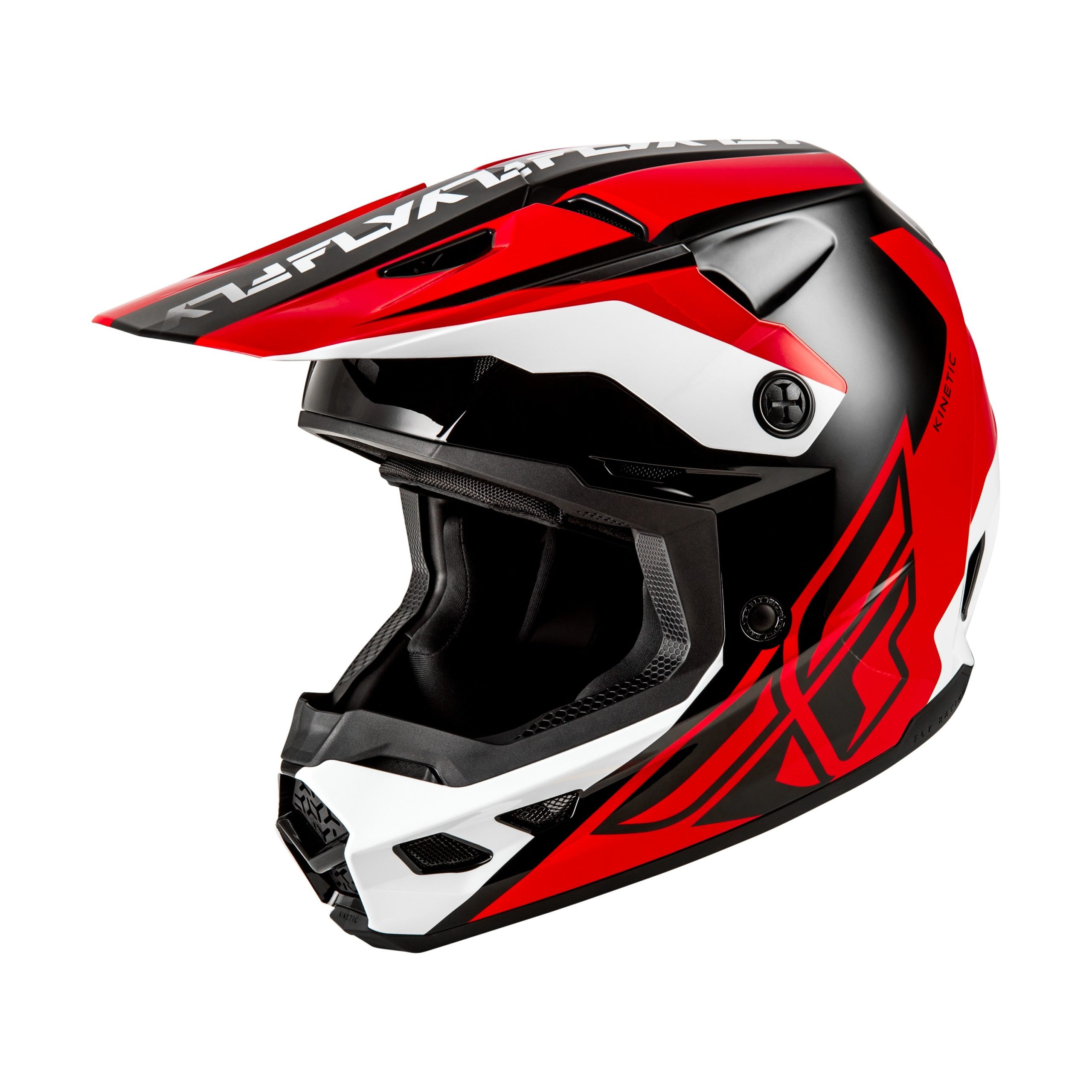 FLY RACING KINETIC CREST HELMET RED/BLACK/WHITE