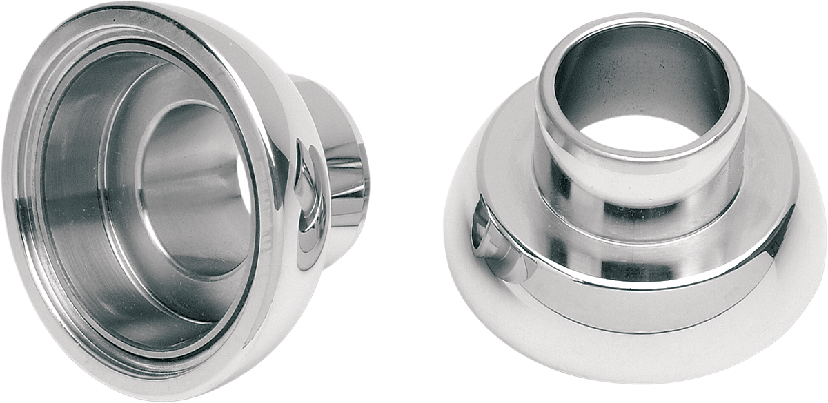DRAG SPECIALTIES Neck Post Bearing Cups with Races Installed - Chrome