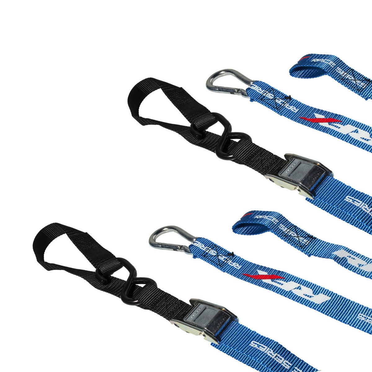 RFX 1.0 TIE DOWNS SOFT LOOP & CARABINER LIGHT BLUE/BLACK - 739-1147