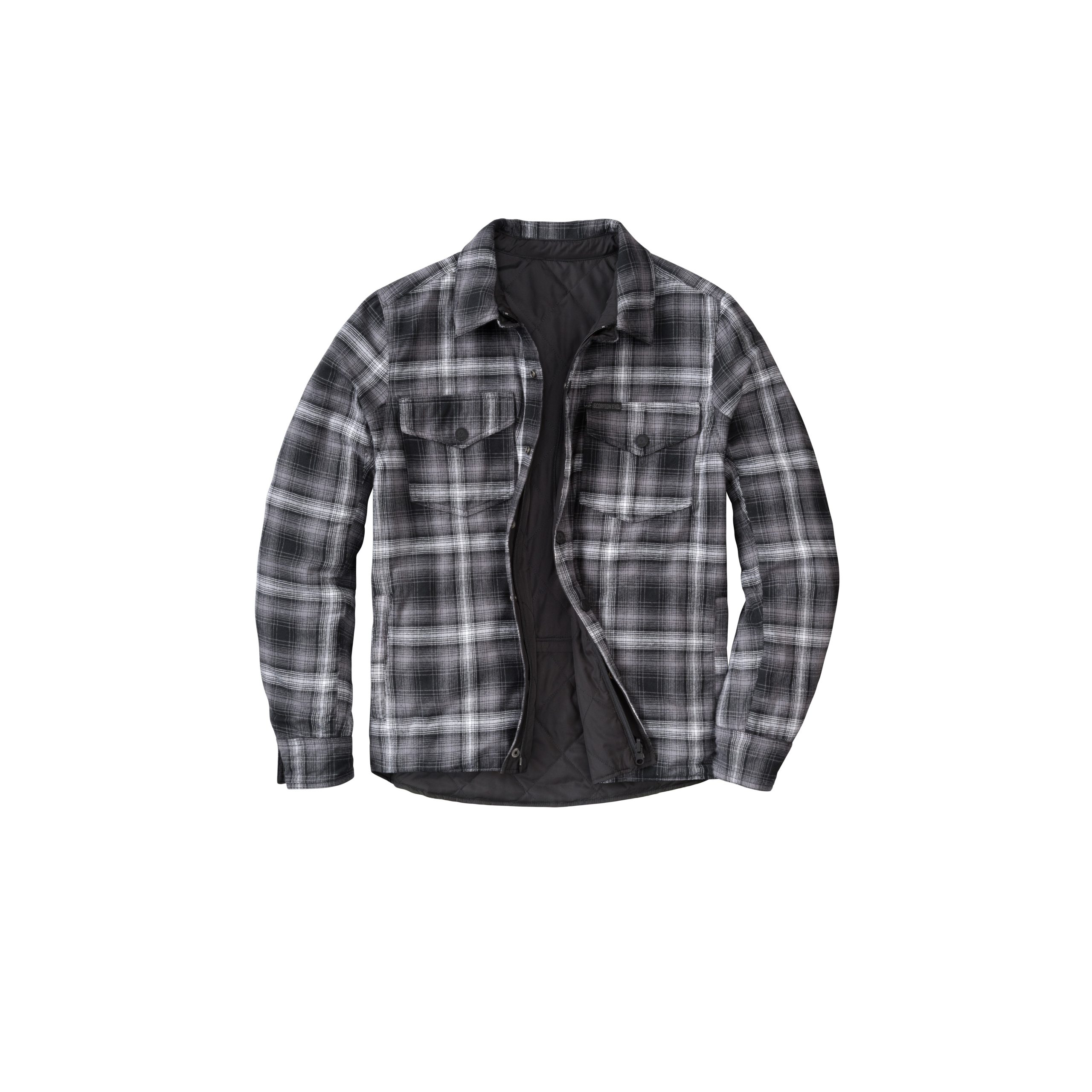 SCORPION EXO MORPHEUS REVERSABLE JACKET BLACK/PLAID GREY MD - 75-6108M
