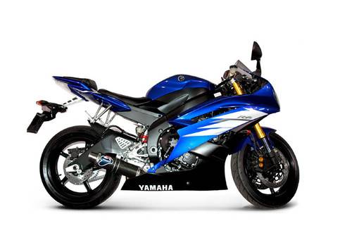 Brocks Yamaha Termignoni Round Stainless/Carbon GP Style Slip-On YZF-R6 (06-20) (Fits OEM and Y078 Collector)