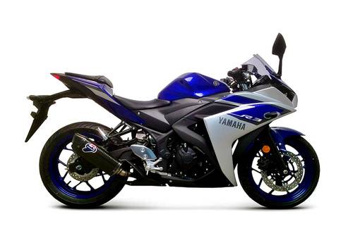 Brocks Yamaha Termignoni Slip-On Force Stainless/Carbon Muffler/Carbon End Cap YZF-R3 (15-20)