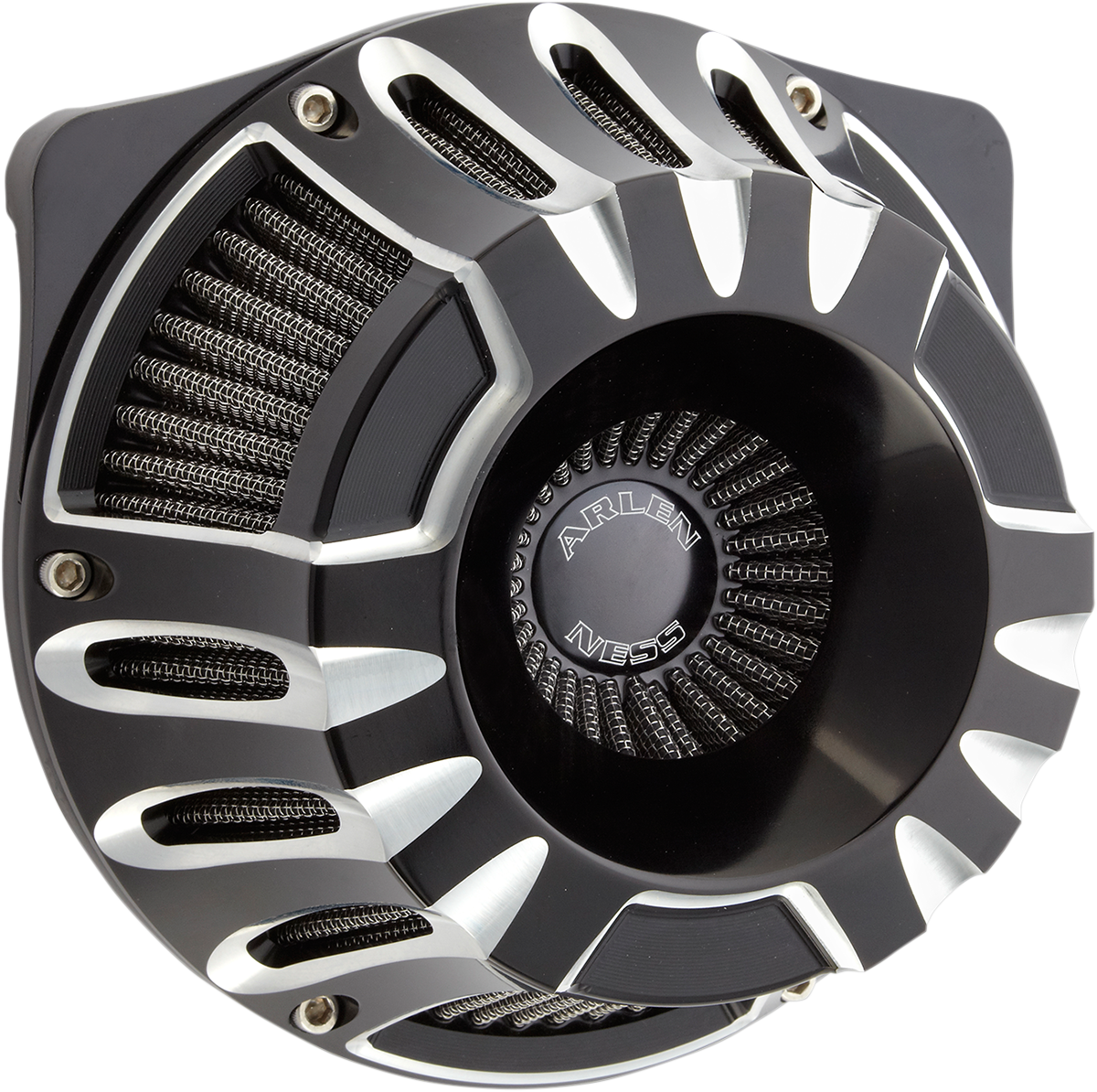 ARLEN NESS Deep Cut Inverted Series Air Cleaner Kit - Black / Machined