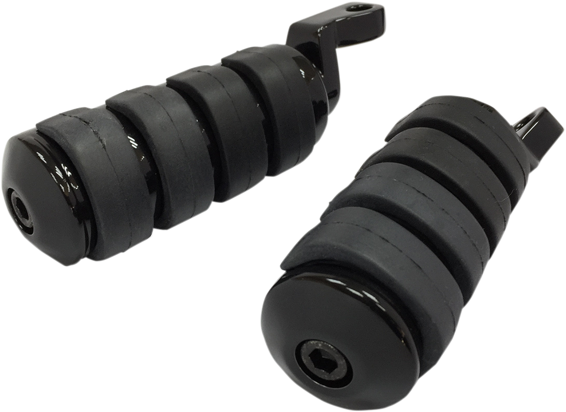 DRAG SPECIALTIES Soft-Ride Foot Pegs - Driver - Large - Black - FX/XL '07-'21