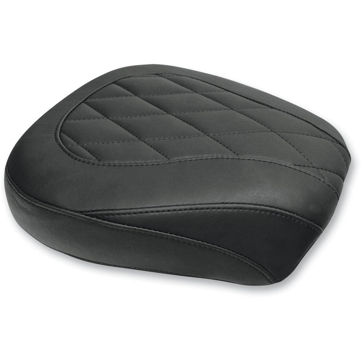 MUSTANG Wide Tripper Rear Seat - Diamond Stitch - Black - Touring '97-'25