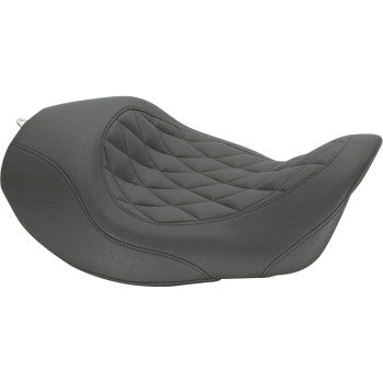 MUSTANG Wide Tripper™ Forward Solo Seat - Diamond - Black - Dyna '06-'17