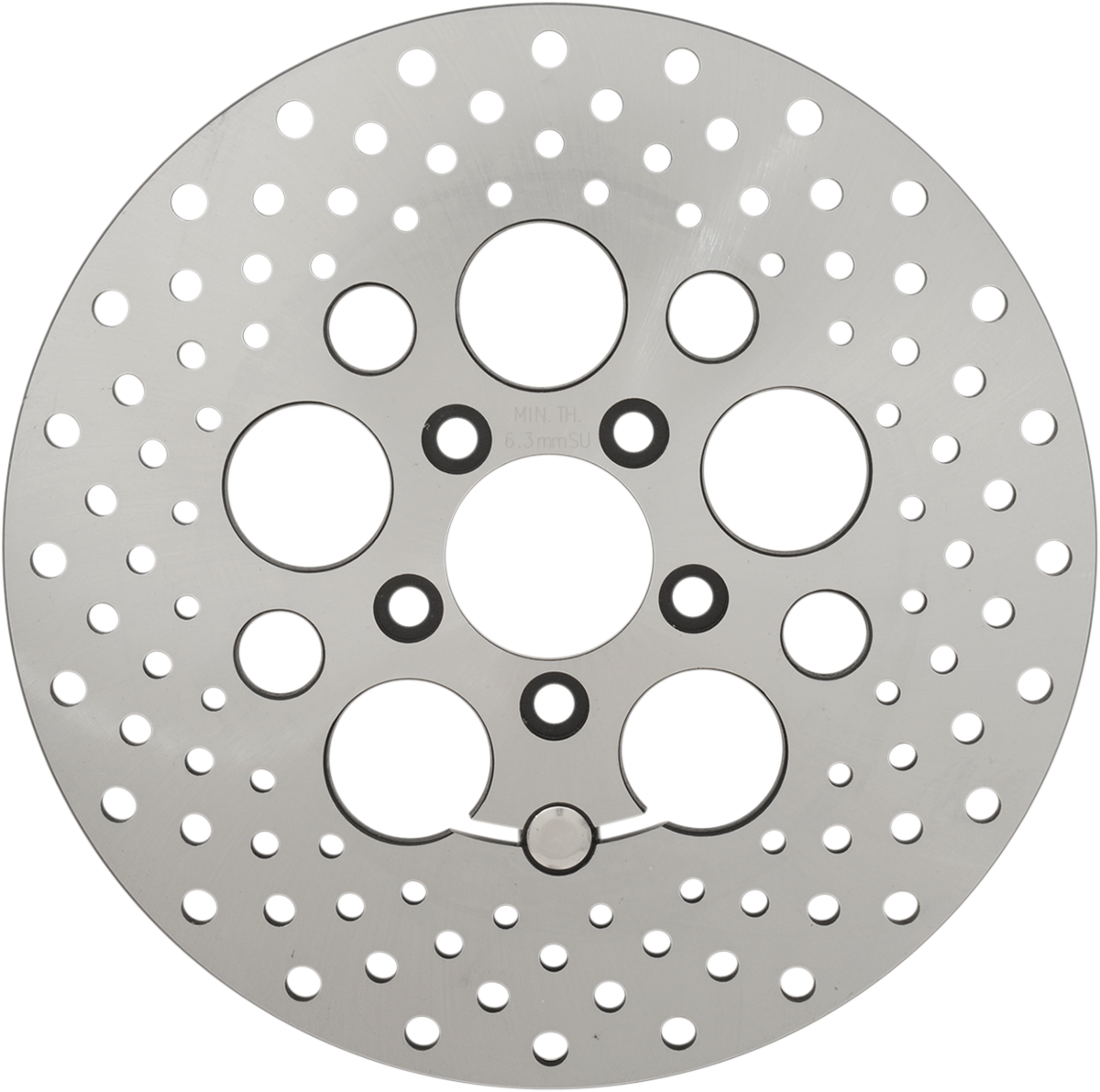 DRAG SPECIALTIES Drilled Brake Rotor - Rear - 11.8" - FLH/FLT '08-'25