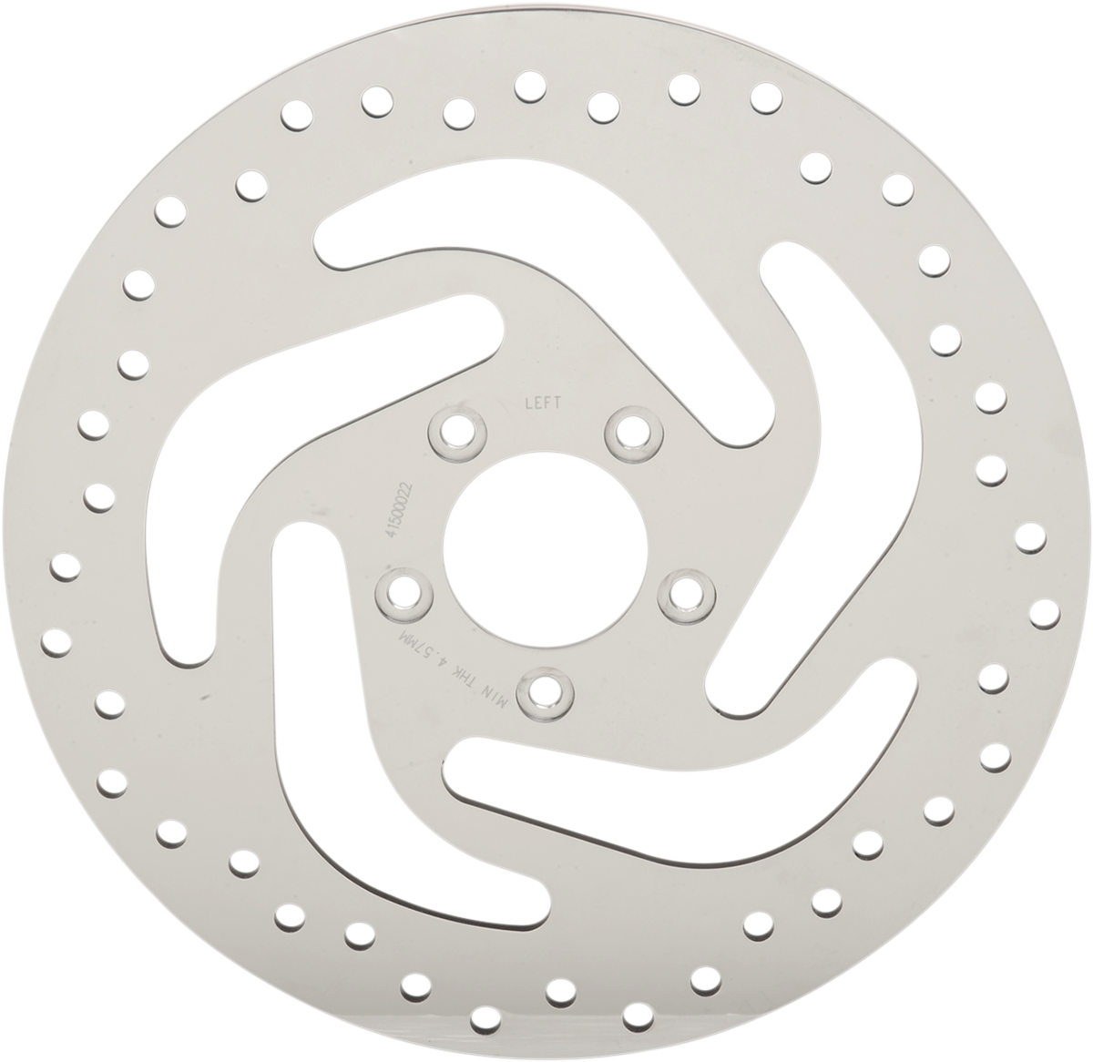 DRAG SPECIALTIES Drilled Brake Rotor - Front - Polished - 11.8" - Softail/Sportster '14-'25