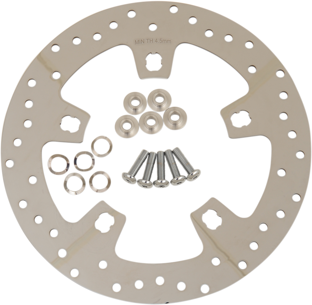 DRAG SPECIALTIES Custom Brake Rotor - Front - Polished - 11.5" - FLH '00-'07