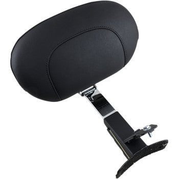 MUSTANG Driver Backrest Kit - Smooth - Black Studs - Touring '97-'07