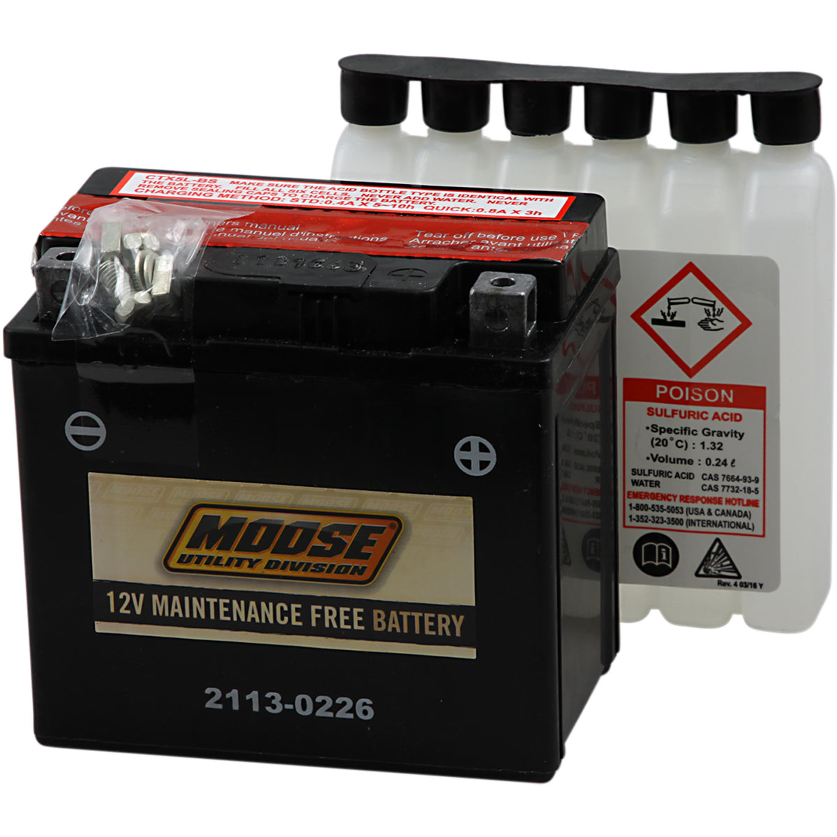 Moose Offroad YTX Battery - MTX5L-BS Kymco Agility / Mongoose / Mongoose Jr. 2004-2013