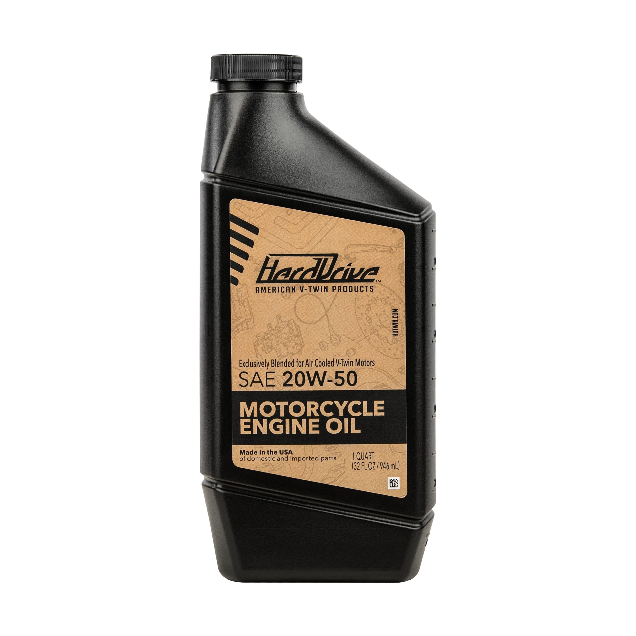 HARDDRIVE ENGINE OIL 20W50 1 QT (12/CASE) SOLD EA) - 822-1001