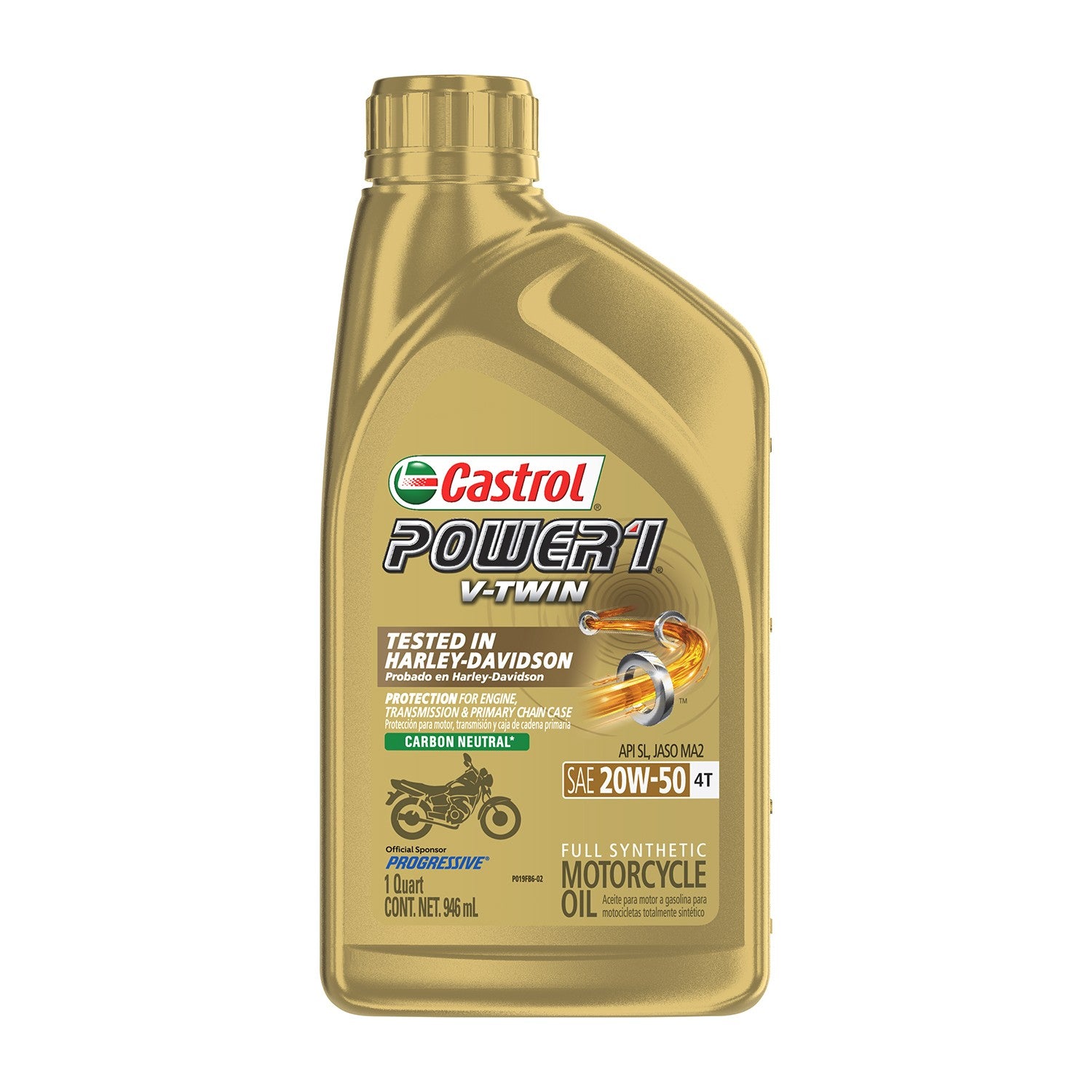 CASTROL POWER 1 V-TWIN SYNTHETIC OIL 4T 20W50 1QT - 83-0441
