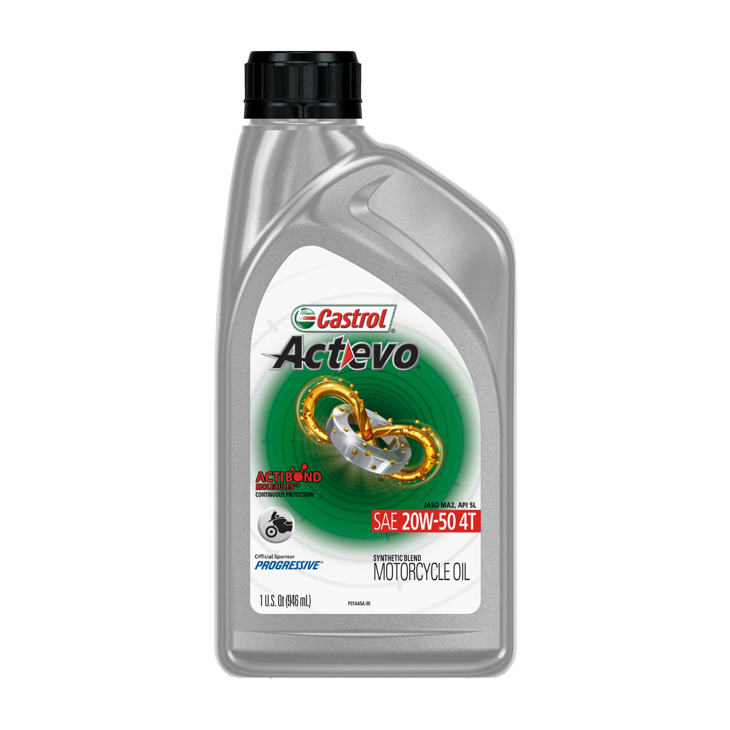 CASTROL ACT>EVO SYNTHETIC BLEND OIL 4T 20W50 1QT - 83-1458