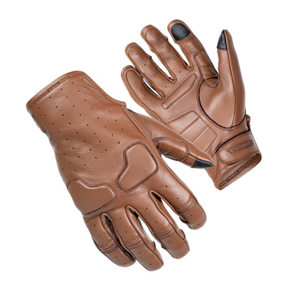 Cortech The Slacker Men's Traditional Leather Short Cuff Gloves with Knuckle Padding