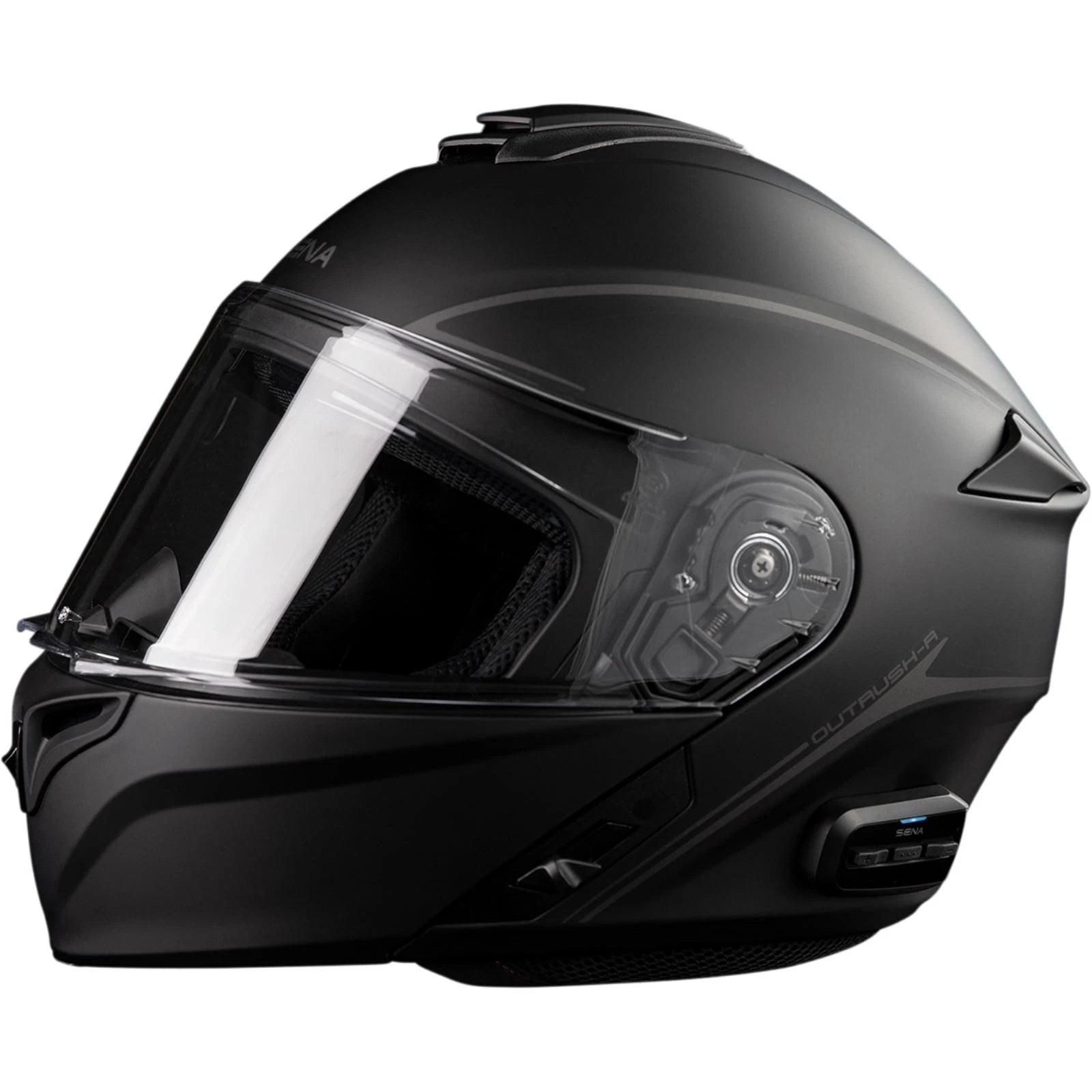 SENA OUTRUSH R FLIP-UP HELMET MATTE BLACK MD - 843-02057M