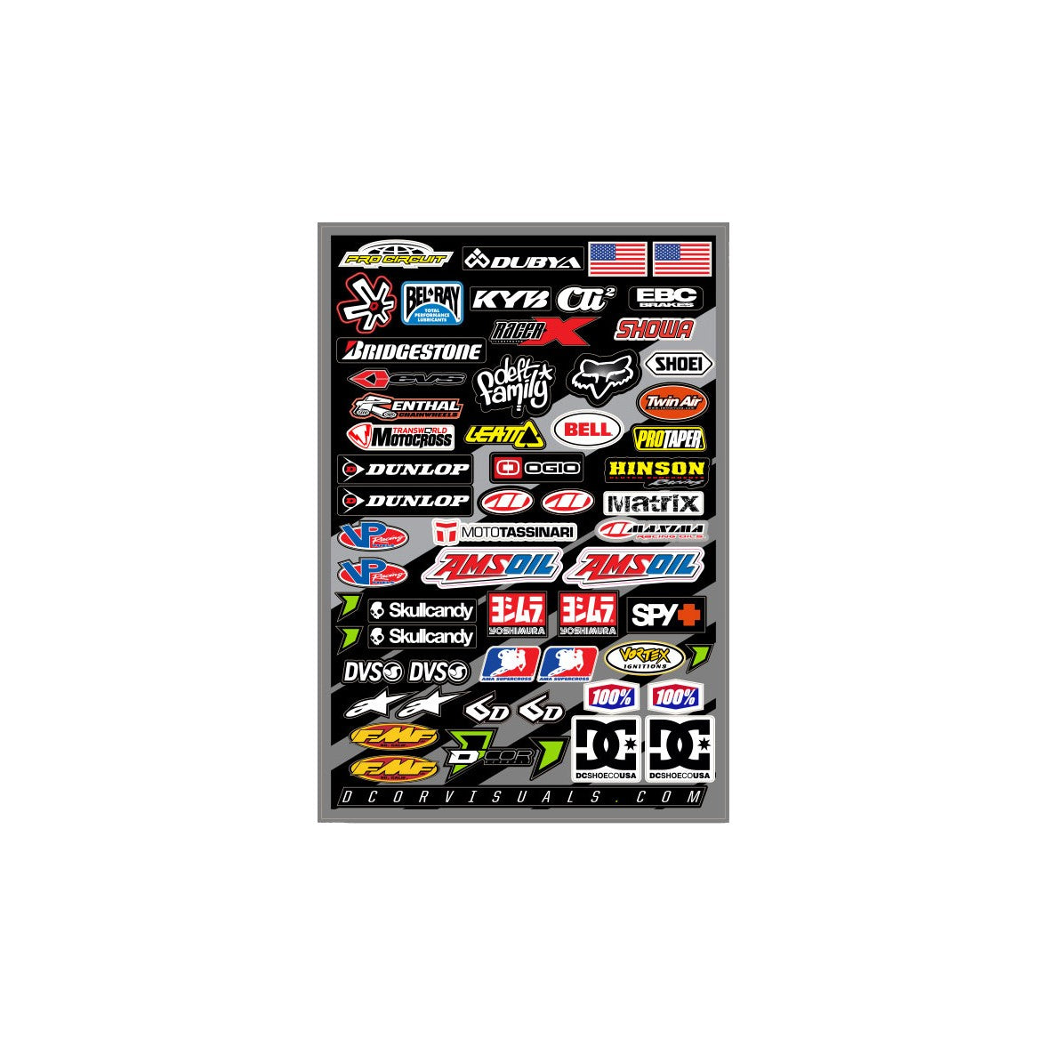 D-COR MISC LOGOS DECAL SHEET 12"X18" - 862-90105