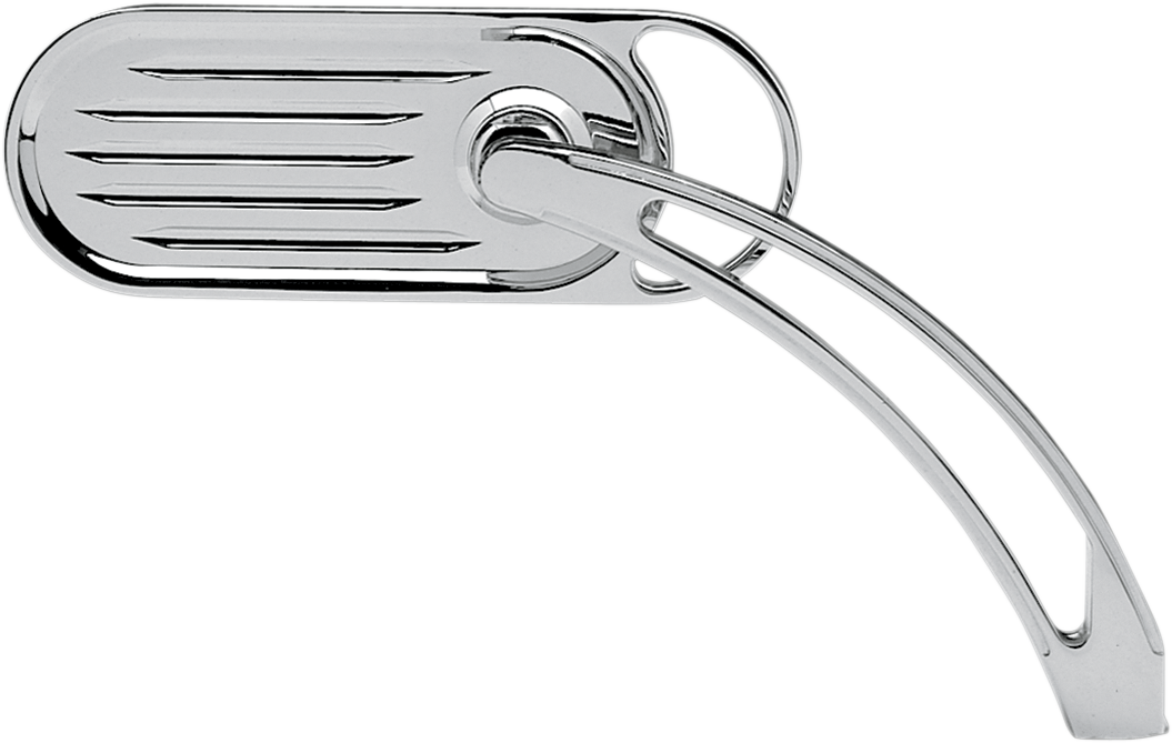ARLEN NESS Mirror - Side View - Grooved Slingshot - Oval - Chrome - Left / Right