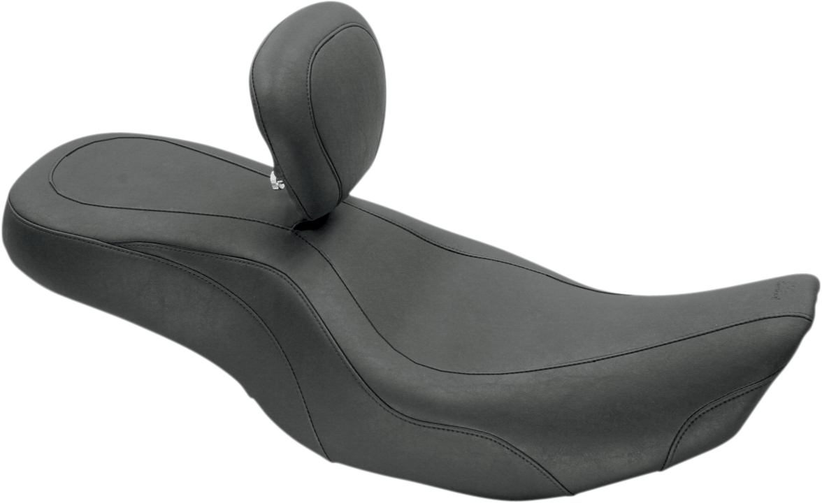 MUSTANG Wide Tripper™ One-Piece 2-Up Seat - With Driver Backrest - Touring '97-'07