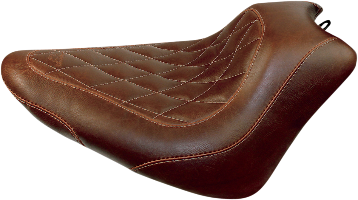 MUSTANG Wide Tripper™ Solo Seat - Diamond - Brown - FLS / FXS '11-'17