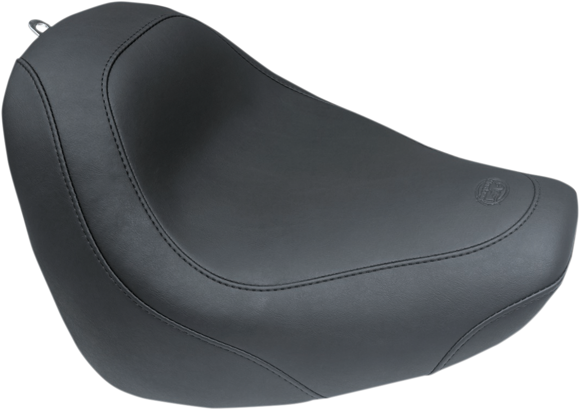 MUSTANG Wide Tripper™ Solo Seat - Smooth - Black - Softail '18-'21
