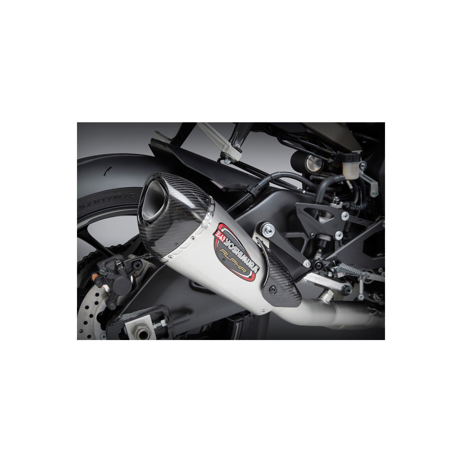 YOSHIMURA EXHAUST RACE ALPHA-T SLIP-ON SS-SS-CF WORKS - 960-1567
