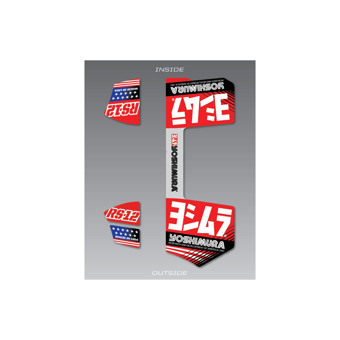 YOSHIMURA RS-12 MUFFLER DECAL SET - 961-9071