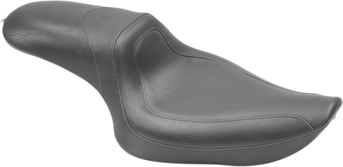 MUSTANG Fastback™ One-Piece 2-Up Seat - Stitched - Black - Sportster '04-'21 with 2.1 / 3.3 Gallon Tank