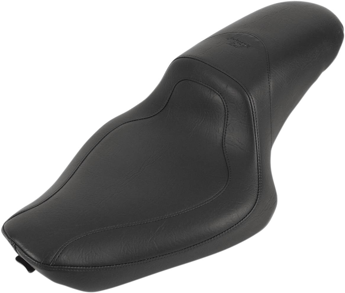 MUSTANG Fastback™ One-Piece 2-Up Seat - Stitched - Black - Sportster '04-'21 with 4.5 Gallon Tank