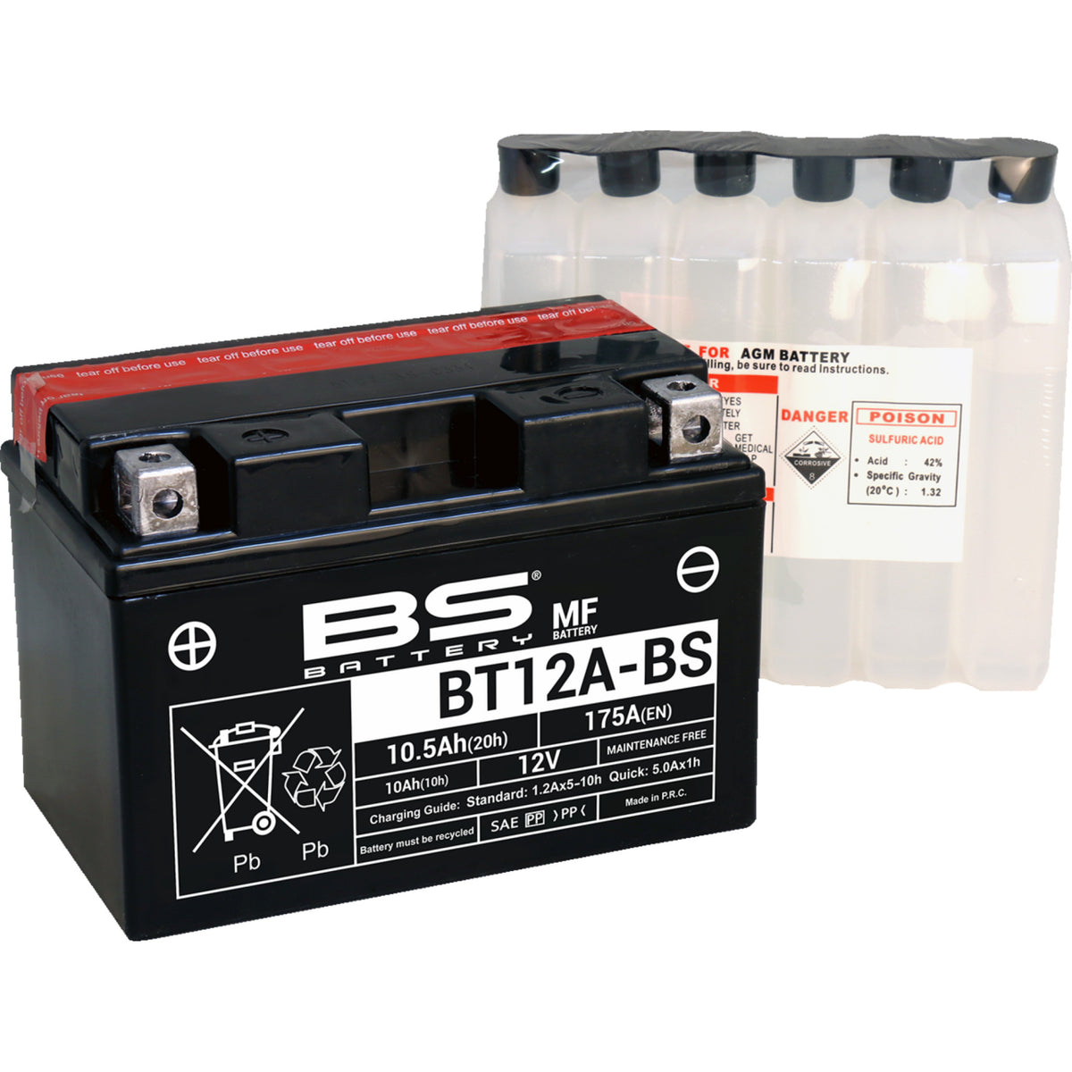 Bs Battery BT Battery - 300602 For Suzuki Motorcycles 1998-2020 | Kymco Dink / People 2006-2016 | Husqvarna Vitpilen 401 / Svartpilen 401 2018-2022