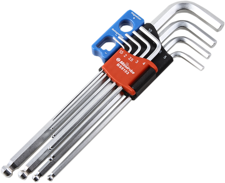 Bikeservice 9-Piece Magnetic Ball Point Hex Key