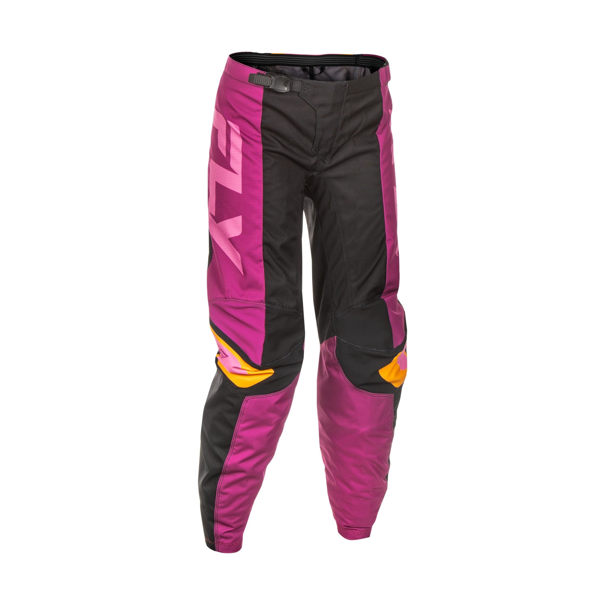 FLY RACING WOMEN'S F-16 PANTS CA/NY BLACK/MAUVE/YELLOW SZ 03/04 - C378-83203