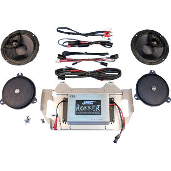 J & M 200 W 2-Channel Amplifier/Speaker Kit - '14-'23 FLHX/FLHTK/FLHCUTGRKT6-200HC14
