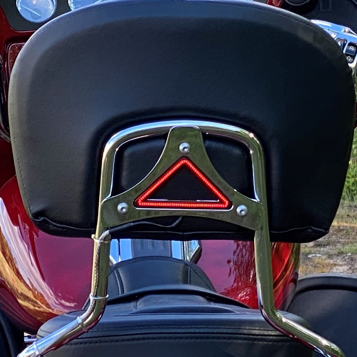 CUSTOM DYNAMICS Dual Intensity Run & Brake LED Backrest Light - Chrome - Trike