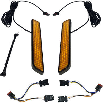 CUSTOM DYNAMICS LED Front Fork Lightz™ - Amber - Black