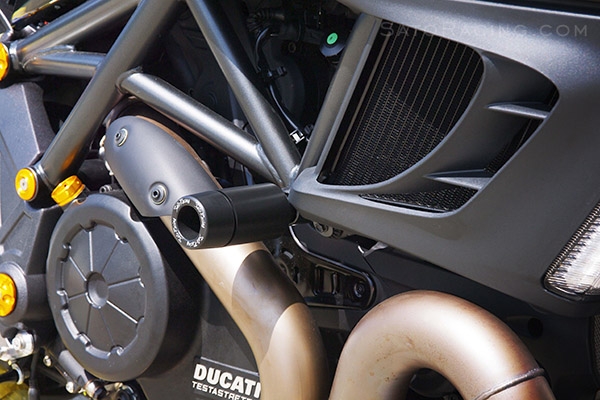 Ducati Diavel Frame Sliders by Sato Racing
