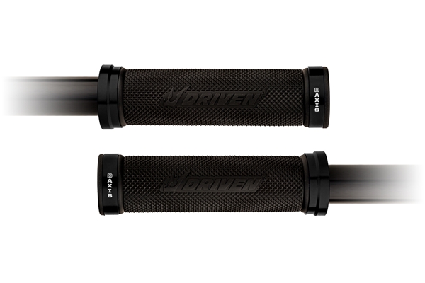 Driven D Axis Motorcycle Handlebar Grip - Black/Black