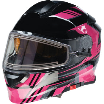 Z1R Solaris 2.0 Helmet - First Tracks - Electric - Dual Pane - Black/Pink - 2XL 0120-0848