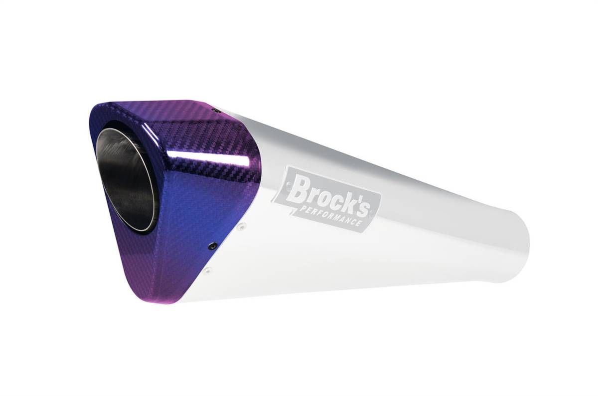 Brocks Replacement Penta-Carbon Exhaust Chameleon Endcap (Includes Rivets)