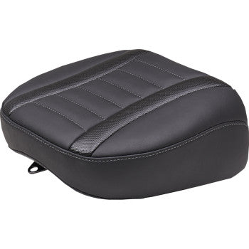 MUSTANG Deluxe Touring Passenger Seat - Gun Metal Stitch - Carbon Fiber Inlay - FLH/FLT '23-'2488402GM